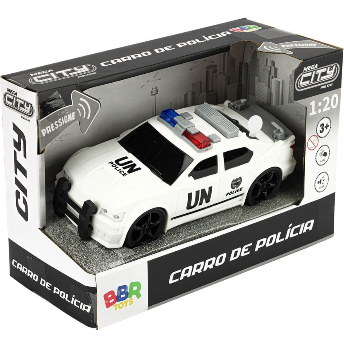 Carro de Polícia Branco - Mega City Carro de Polícia Branco - Mega City